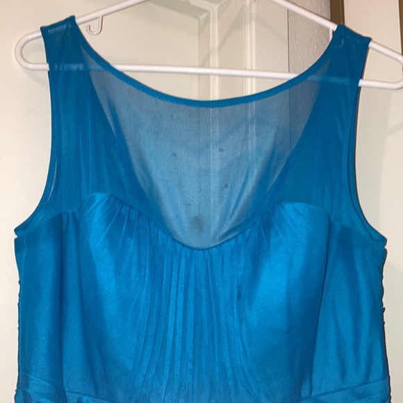 GORGEOUS DAVID’S BRIDAL DRESS…PACIFIC BLUE…SIZE 14 - Picture 2 of 8